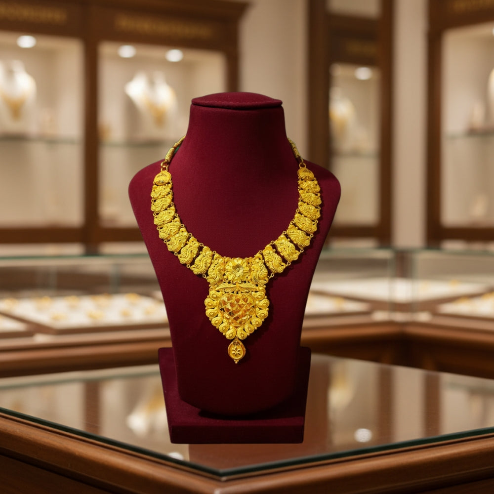 Majestic Heritage 22K Gold Temple Necklace