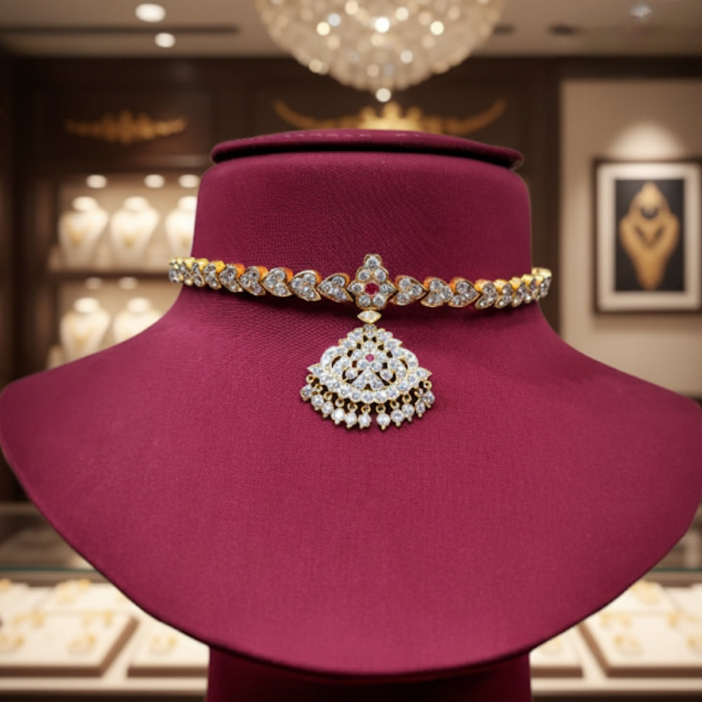 22K Gold Stonework Choker