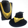 Floral Mesh 22K Gold Necklace Set