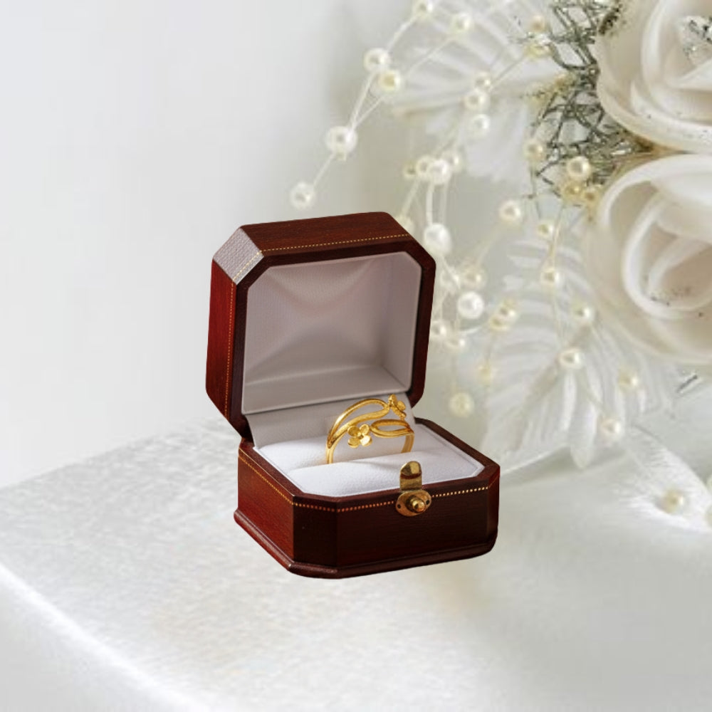 Floral Twist Gold Ring