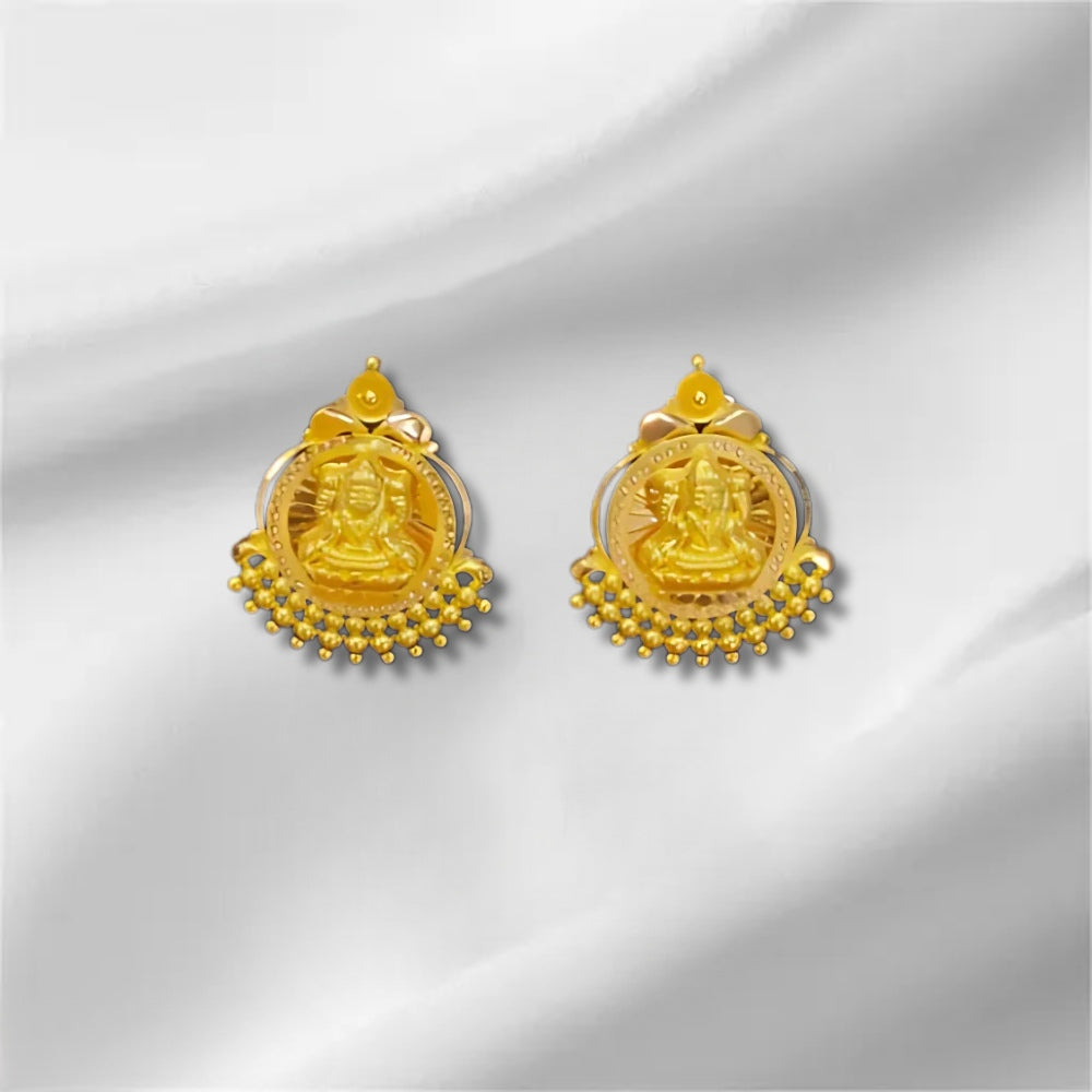 Lakshmi Coin Stud Earrings