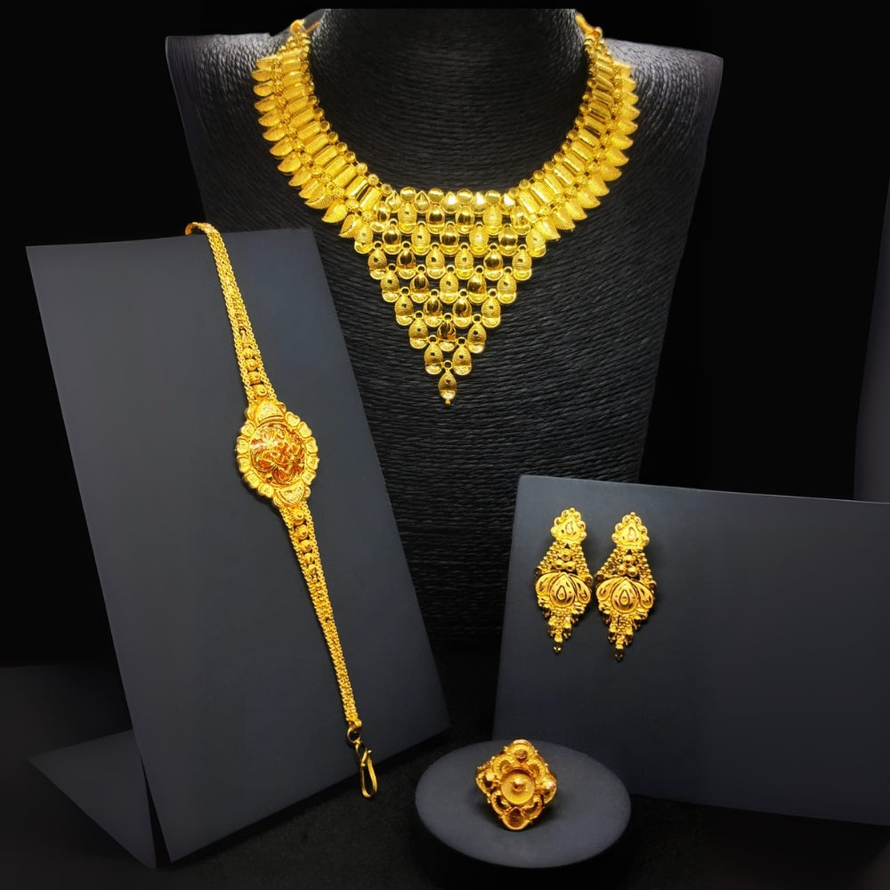 Royal Grandeur 22K Gold Bridal Jewelry Set